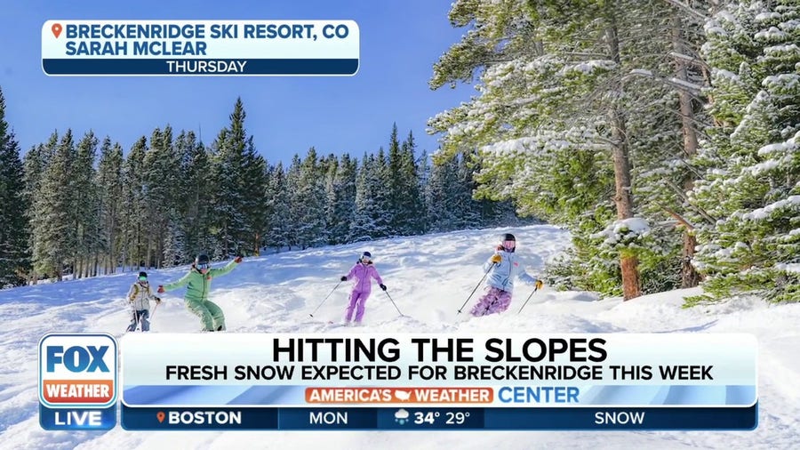 Breckenridge Ski Resort enjoys fresh snow over the weekend with more snow expected this week
