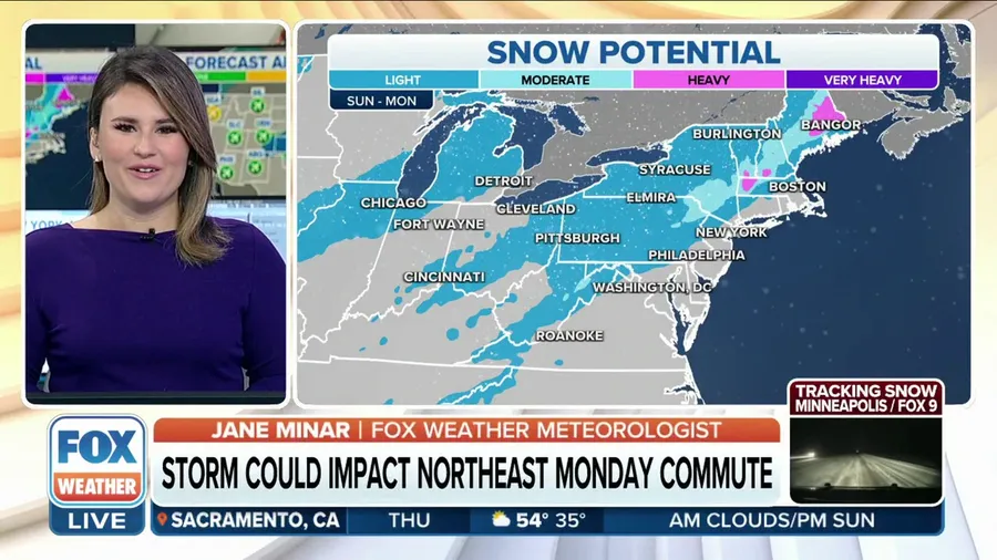 Late weekend winter storm to bring impacts to I-95 corridor through Monday