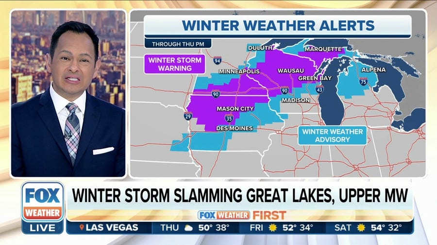 Winter storm set to slam Upper Midwest, Great Lakes region