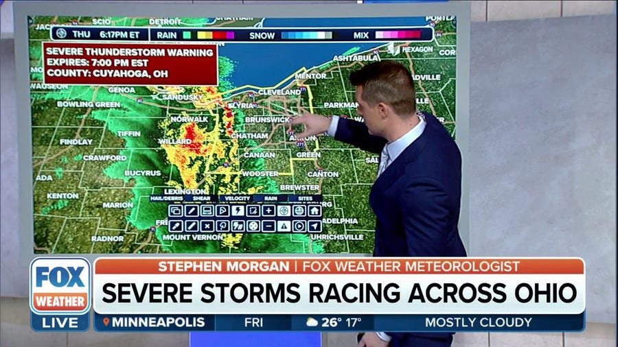 Storms move quickly across Ohio, threat of damaging winds