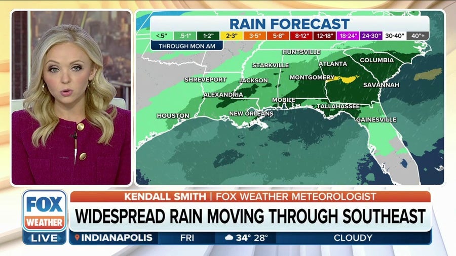 Widespread rain to move through the Southeast this weekend