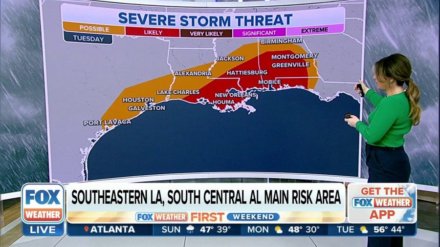 Severe weather threat grows in the Southeast this week