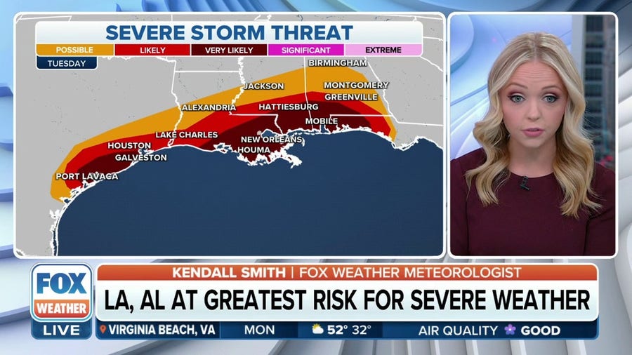 South faces yet another severe weather threat on Tuesday