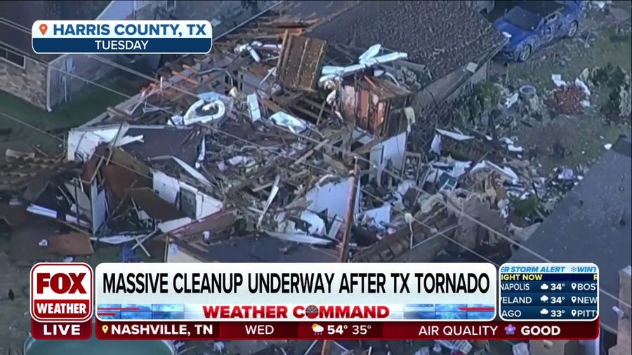 Massive cleanup underway after violent tornadoes rip through Texas