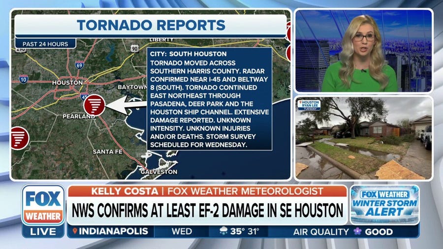 NWS confirms at least EF-2 damage in southeast Houston