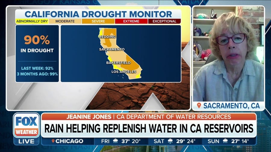 California rain helps replenish reservoirs