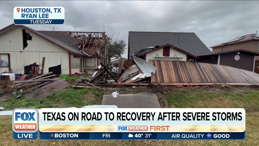 NWS Houston continues to survey damage following tornadoes