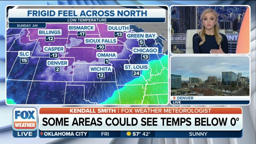Frigid air will spill into Central US by weekend