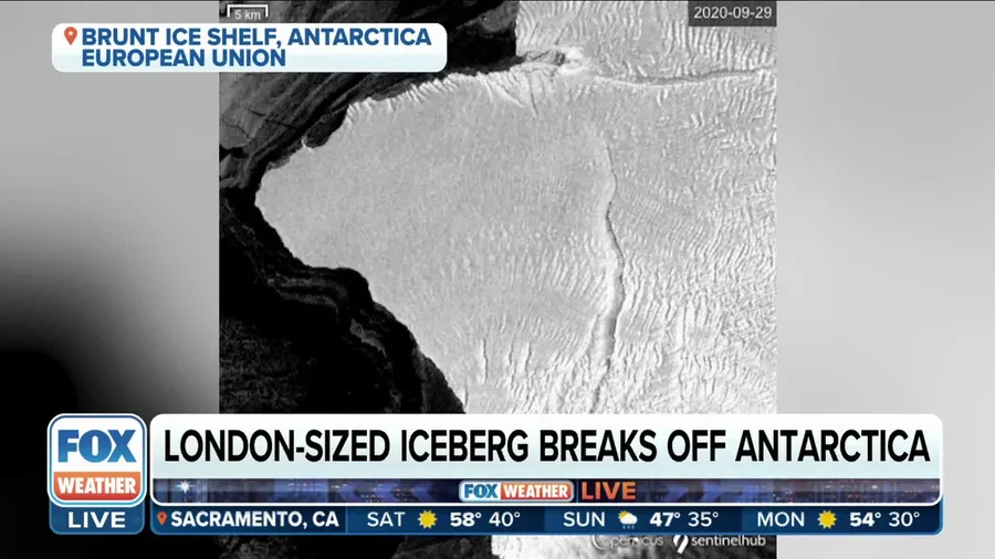 Iceberg the size of London breaks off Antarctica