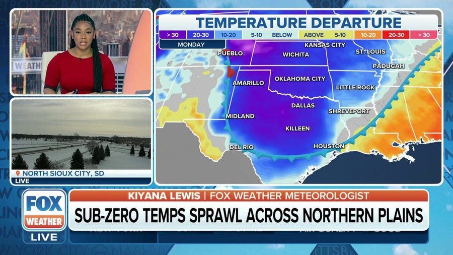 Arctic air plunge - who will get above freezing?
