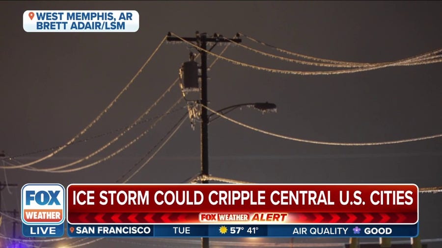 Long-duration ice storm could cripple cities across Central U.S.