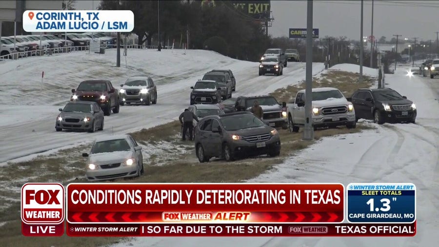 'Stay home if you can today': Conditions rapidly deteriorating in Texas