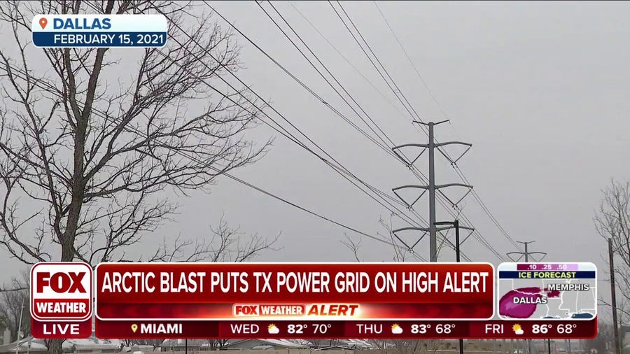 Arctic blast, ice storm putting Texas power grid on high alert