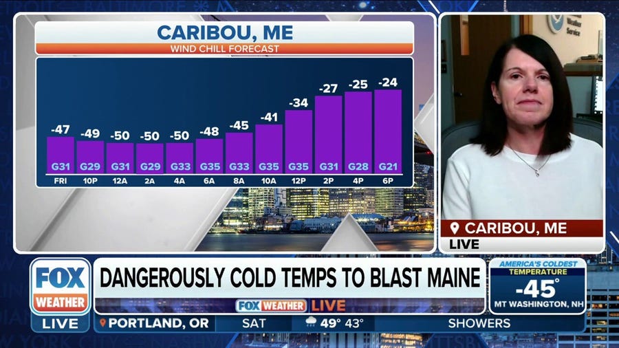 Maine sees wind chills at 60 degrees below zero