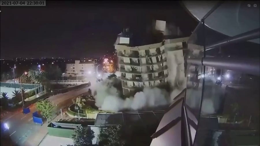 Watch: Surfside condo tower implosion so search for survivors can continue