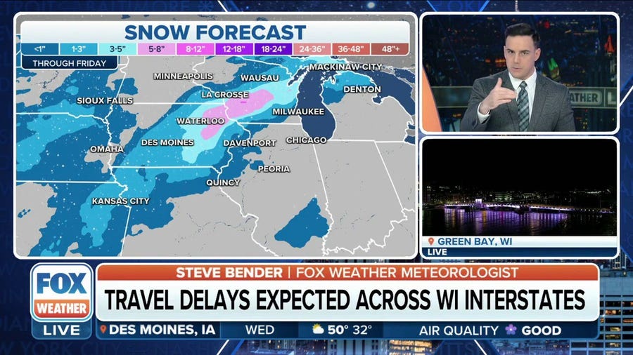 Travel trouble potential thanks to snow in the Midwest this week