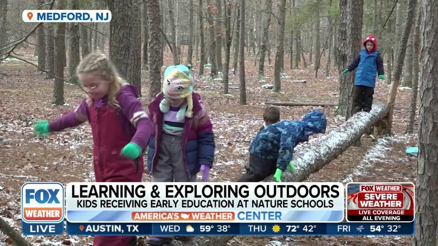 Children receiving early education at nature schools
