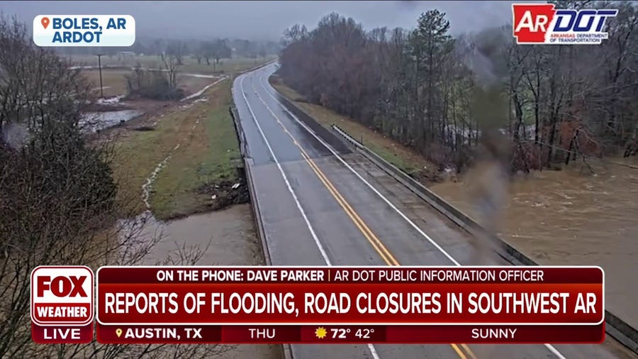 Flooding, road closures in southwest Arkansas