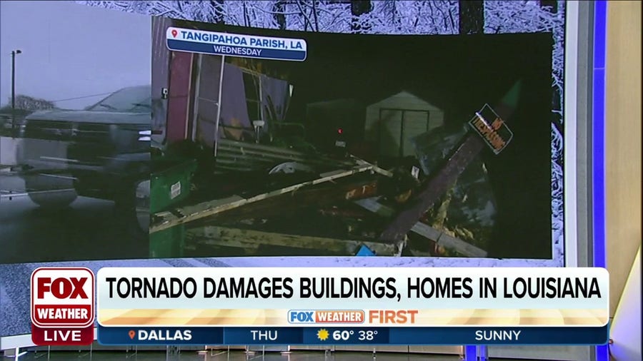 Tornado damages buildings, homes in Tangipahoa Parish, Louisiana