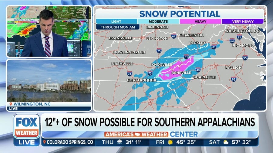 Weekend storm brings snow to southern Appalachians