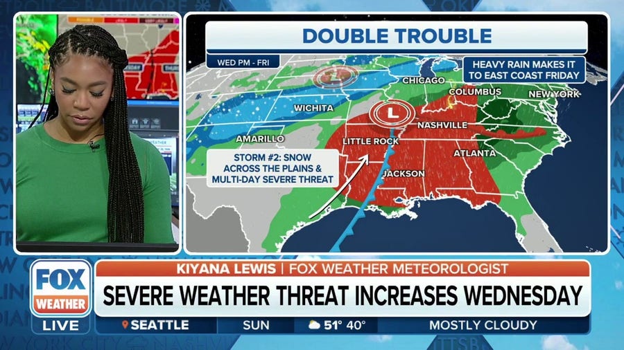 Back-to-back storms to trek across the country this week