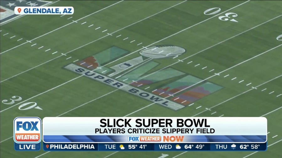 Super Bowl's slippery playing surface in Arizona leads to criticism