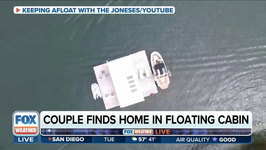 North Carolina couple on living in floating cabin