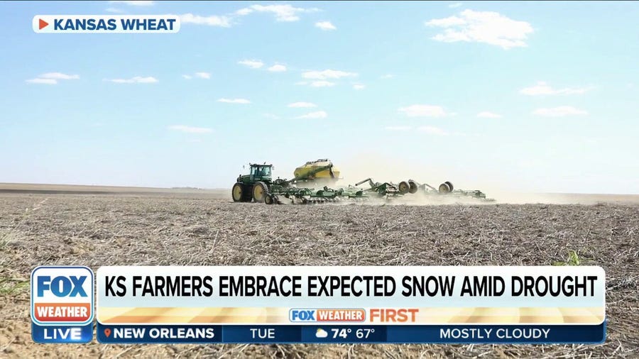 Kansas farmers embracing expected snow amid drought