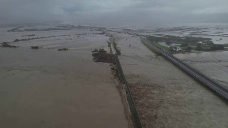 Drone video shows New Zealand flooded following Cyclone Gabrielle