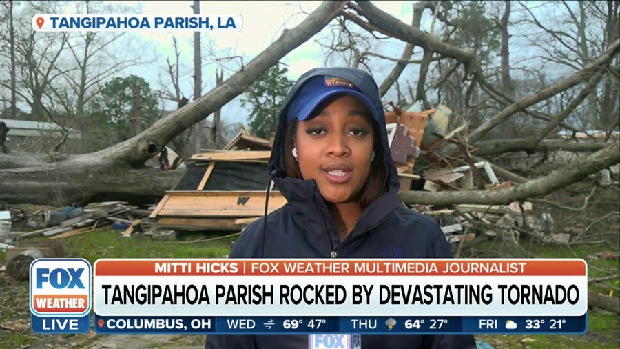 Louisiana community talks recovery after EF-2 tornado