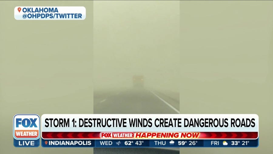 High winds kick up dust, leads to low visibility in Oklahoma