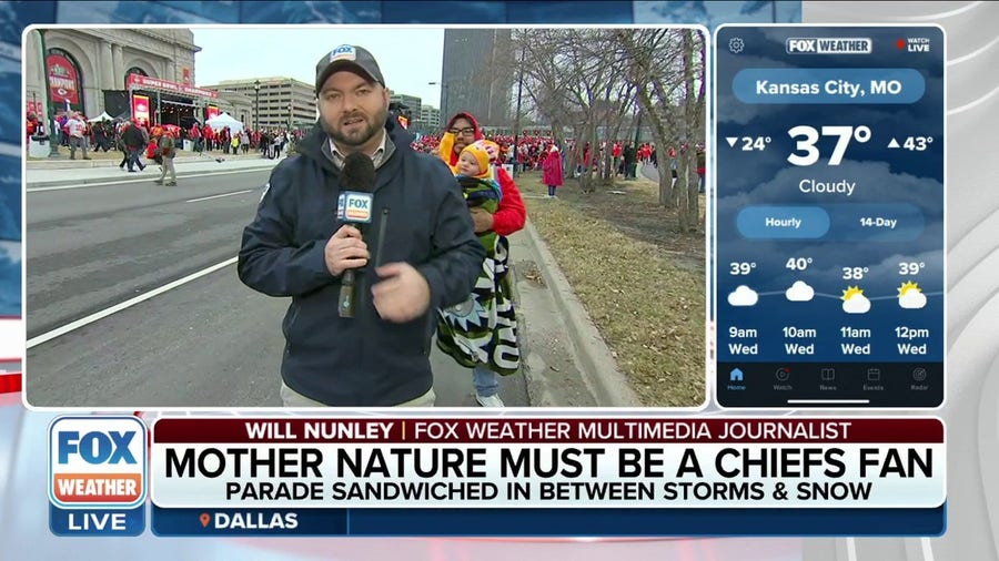 Kansas City Chiefs Super Bowl parade sandwiched in-between storms and snow