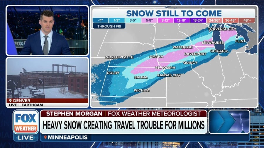 Snowy commutes for many in the Midwest Thursday