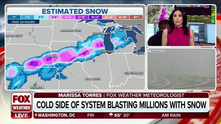 Ice and snow leaving the Midwest headed for the Northeast
