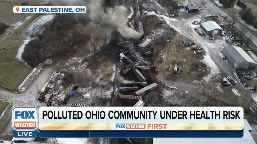 Ohio train derailment released potentially cancer-causing chemicals into air