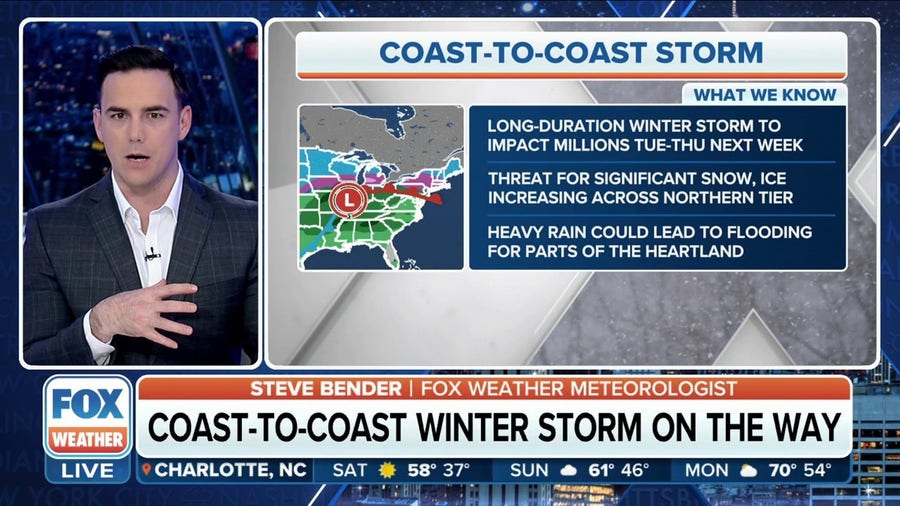 Coast-to-coast winter storm on the horizon for US