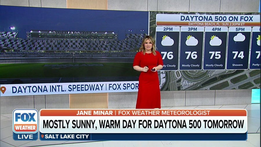Mostly sunny, warm day for Daytona 500 on Sunday