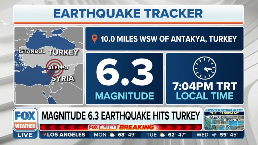 Magnitude 6.3 earthquake rocks Turkey