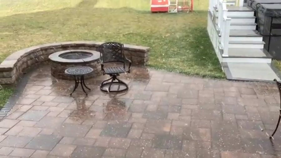 Hail spotted in New Jersey during severe storms