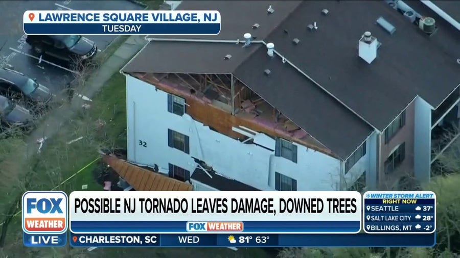 Possible tornado in New Jersey damaged homes, downed trees