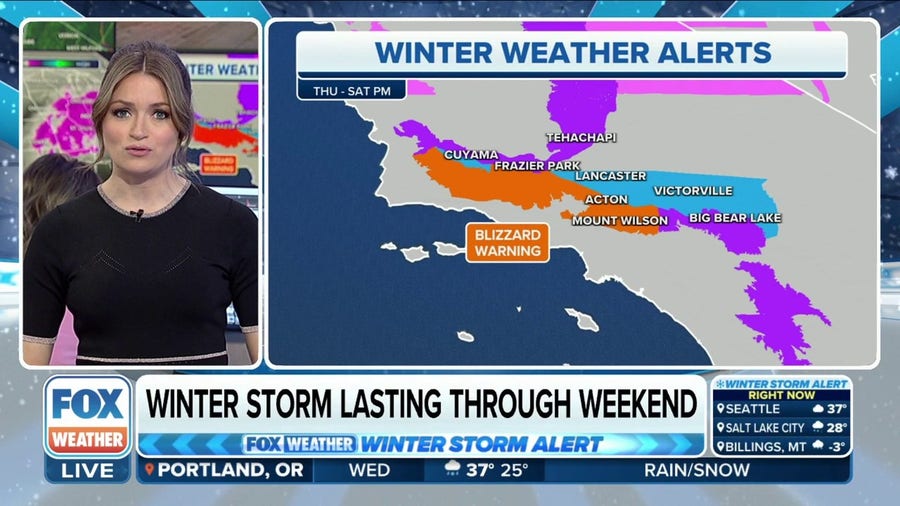 Blizzard Warning issued in Southern California as next storm set to wallop West Coast