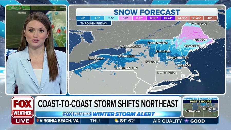 Coast-to-coast storm shifting into Northeast after blasting Upper Midwest