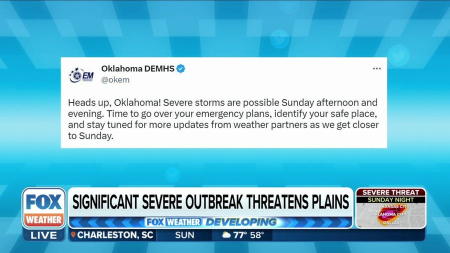 Significant severe weather risk threatens Plains