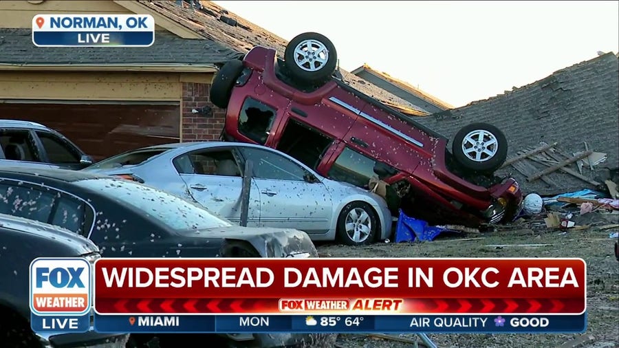 Tornado causes widespread damage in Norman, Oklahoma, at least 12 people injured