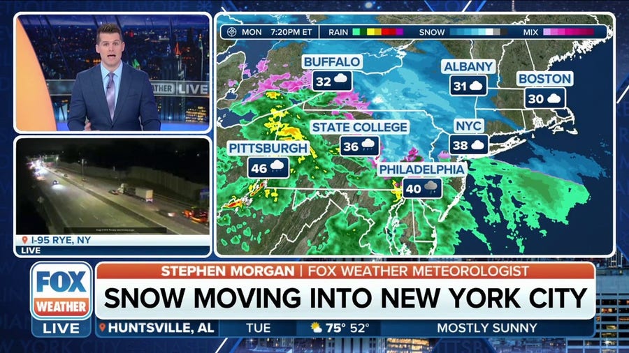 Snow moving through Northeast, travel impacts likely Tuesday