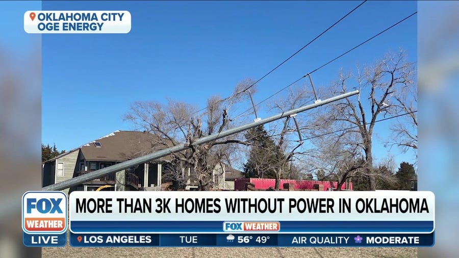 Power restoration efforts underway in Oklahoma following tornadoes