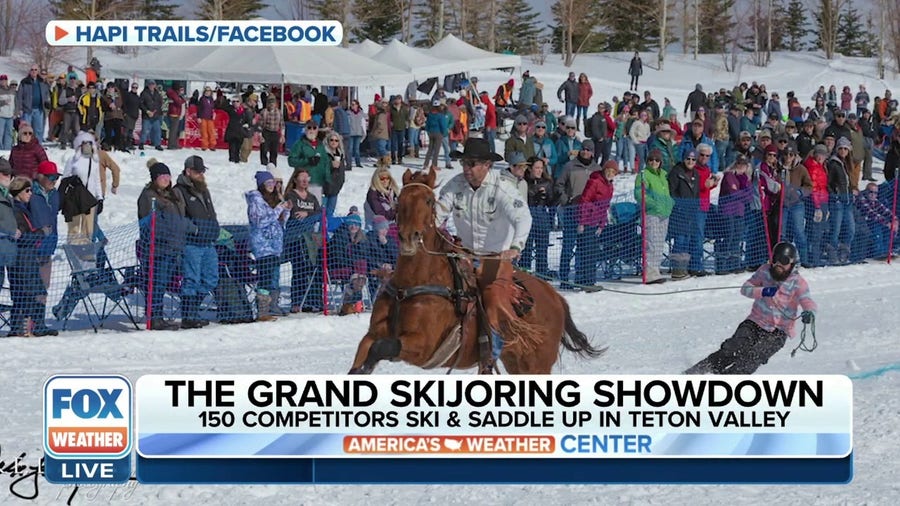 Skijoring showdown: 150 competitors ski and saddle up in Teton Valley