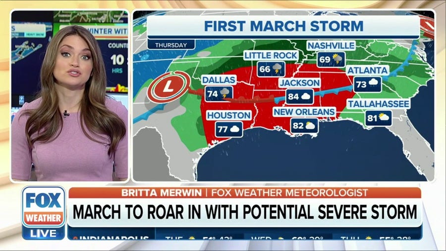 Tracking the threat of severe weather across the South
