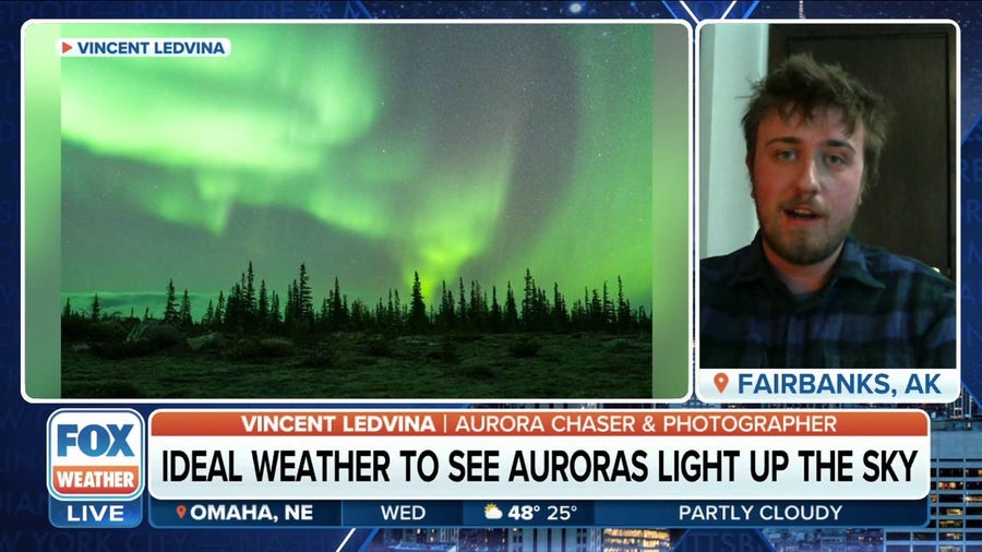 Alaska college student takes stunning images of auroras in frigid weather