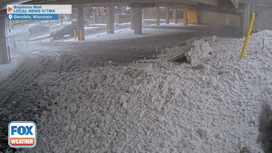 Surveillance footage captures parking garage collapse in Wisconsin